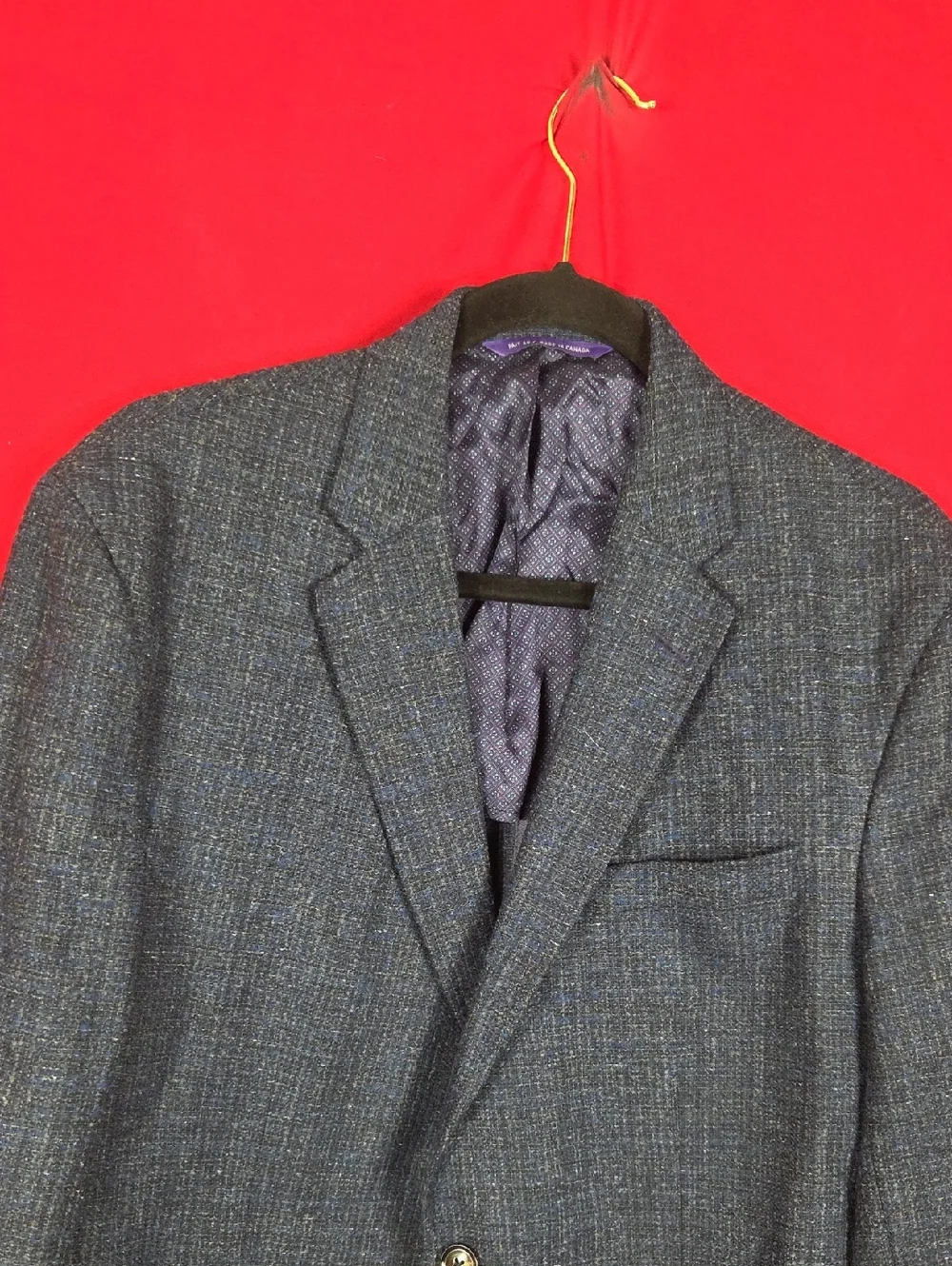 TED BAKER Endurance Blazer Wool Silk Blend Blue Mens Size 42 Regular